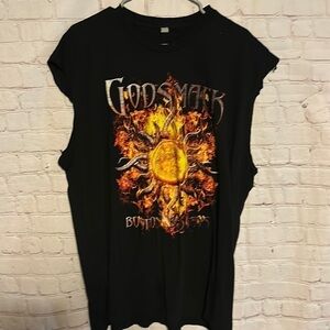 Godsmack Boston Bad Boys Fiery Sun Logo cut off size 2X